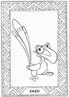 A coloring page of the lion king